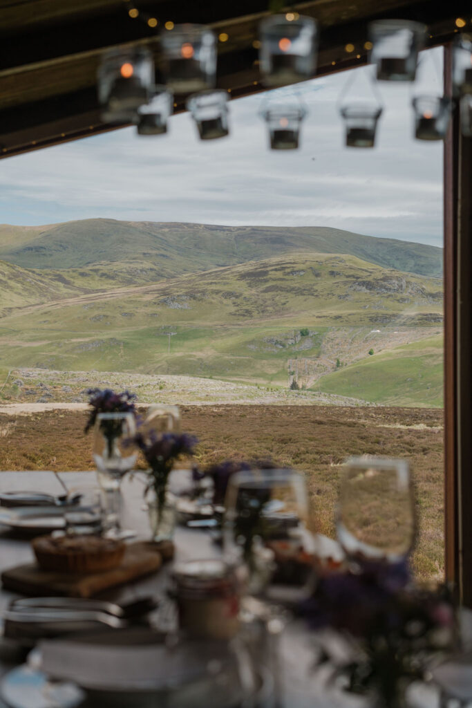Remote picnic hut surrounded by countryside at Straloch Estate, Perthshire