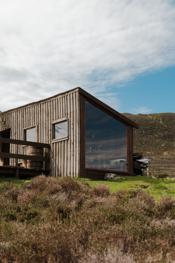 Remote picnic hut surrounded by countryside at Straloch Estate, Perthshire